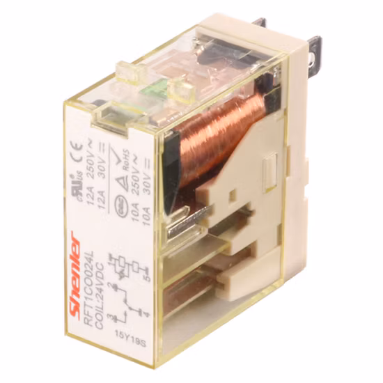 Rft1co024L 1 polo 12A 24VDC potencia de relé delgado 24VDC módulo de 8 pines Lora Dpdt conjunto de prueba módulos relé de interfaz